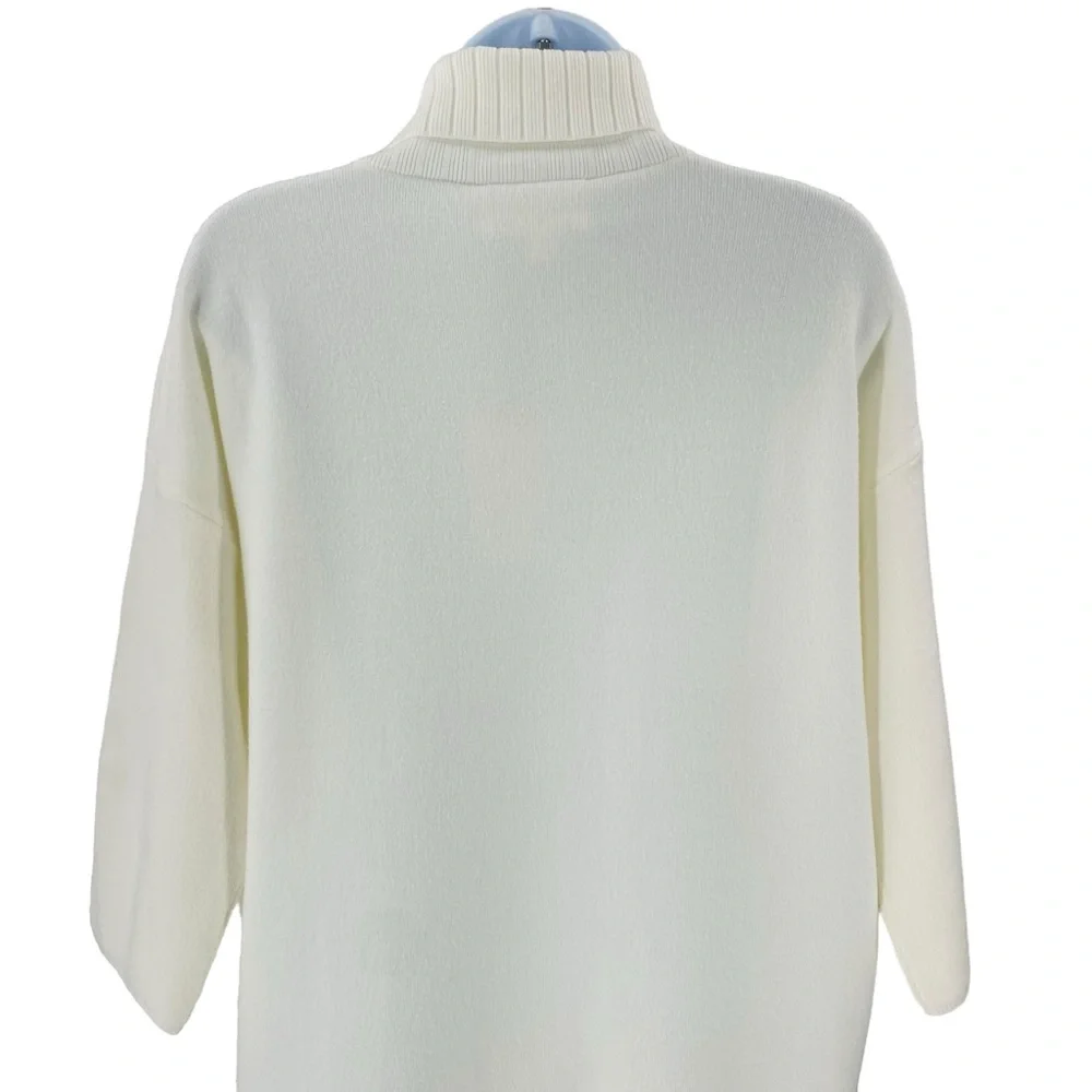 Pomander Place | NEW Winter White Vivianne Turtleneck Sweater Mini Dress Size S - Picture 8 of 11